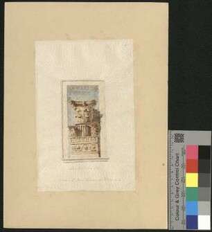 Kapitelle in einer Wandnische im ersten Stock der Pariser École des Beaux Arts