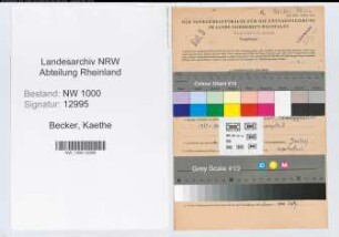 Entnazifizierung Kaethe Becker, geb. 11.06.1905 (Postassistentin)