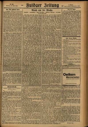 Zweite Ausgabe vom Sonntag, den 25. April 1926.