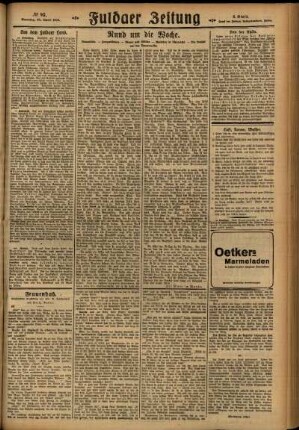 Zweite Ausgabe vom Sonntag, den 25. April 1926.