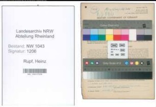 Entnazifizierung Heinz Rupf , geb. 03.11.1913 ()