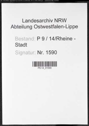 Sterberegister Standesamt Rheine-Stadt