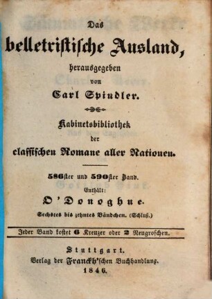 O'Donoghue : eine Erzählung aus Irland, wie es vor fünfzig Jahren war, 6/10