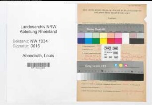 Entnazifizierung Louis Abendroth , geb. 00.00.0000 (Hauptmann)