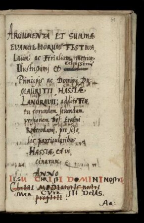 Argumenta et summae evangeliorum festivalium ac ferialium metricae ...