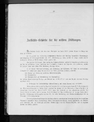Aufsichts-Behörde für die milden Stiftungen.