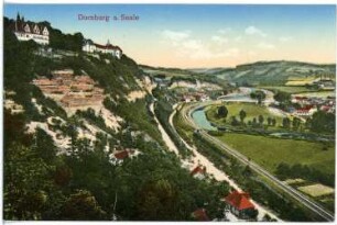 Dornburg. Goethe - Schloss, Blick ins Saaletal