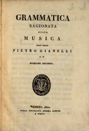 Grammatica ragionata della musica