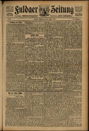 Ausgabe vom Montag, den 23. April 1906.
