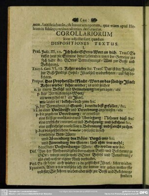 Corollariorum loco adiectae sunt quaedam Dispositiones Textus