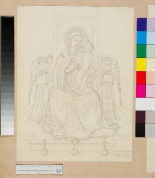Madonna mit Kind nach dem Altargemäldes von Fra Angelico für San Domenico Perugia