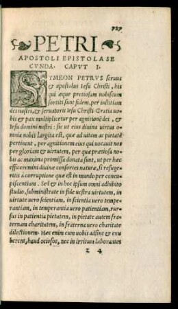 Petri Apostoli Epistola Secunda.