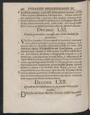 Decisio LXI - LXXX