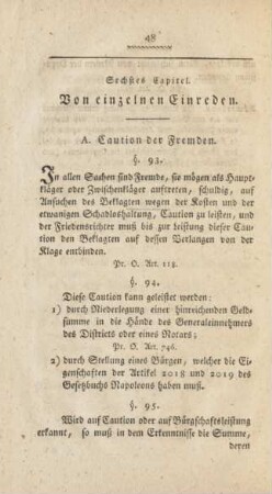 A. Caution der Fremden