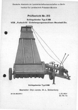 Schlegelernter, Typ E 068