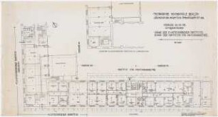 Technische Hochschule Berlin Erweiterung Franklinstraße. Flugtechnisches Institut und Institut für Photogrammetrie (ehem. Siemens-Halske-Werke, Kabelwerk und Werkstätten): Gebäude 20, 31 und 33, Grundriss EG 1:100