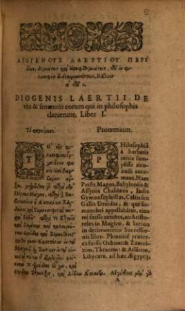 Diogenus Laertiu peri biōn, dogmatōn kai apophthegmatōn tōn en philosophia eudokimēsantōn biblia 10