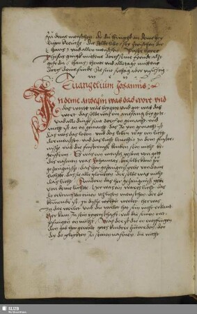 242v-243r: Anfang des Johannes-Evangeliums (Io 1,1-14), dt.