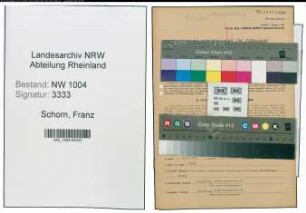 Entnazifizierung Franz Schorn , geb. 23.08.1884 (Verw.Angestellter)