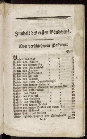 Innhalt des ersten Bändchens. - Innhalt des zweyten Bändchens.