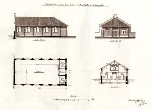 Strieder, Wilhelm. Gemeinschaftliche Turnhalle für die Schulen in der Bahnhofstraße und Schützenstraße