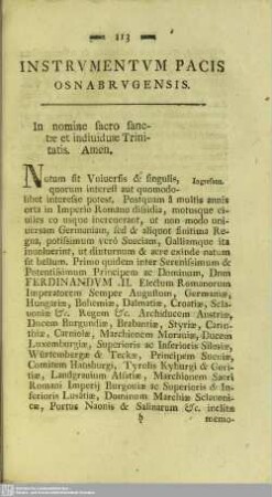Instrumentum Pacis Osnabrugensis