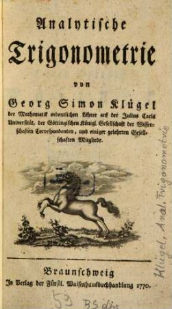 Analytische Trigonometrie