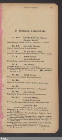 C. Strassen-Verzeichnis