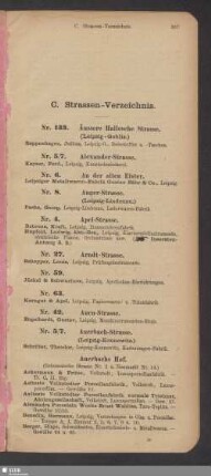 C. Strassen-Verzeichnis
