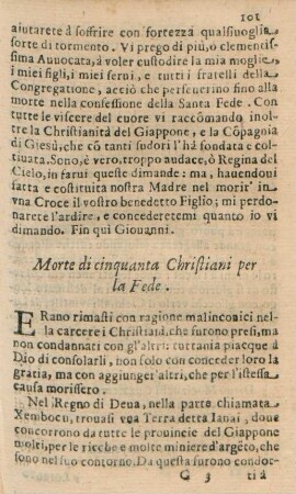 Morte di cinquanta Christiani per la Fede