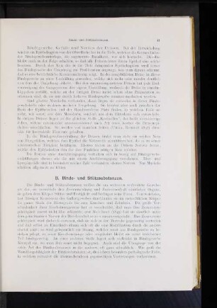 B. Binde- und Stützsubstanzen.