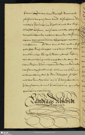 Landtags Abschidt Anno 1552