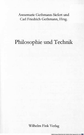 Philosophie und Technik