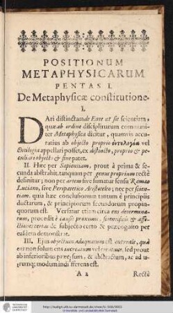 POSITIONUM METAPHYSICARUM