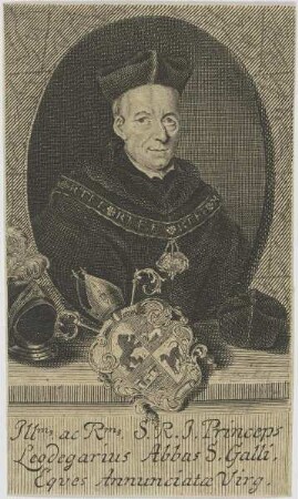 Bildnis des Leodegarius, Abbas S. Galli