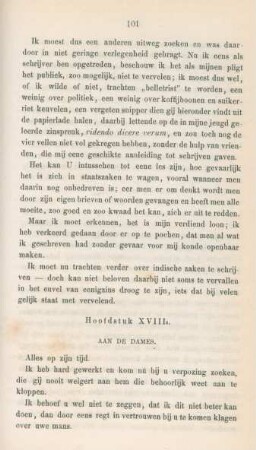 Hoofdstuk XVIIIa. Aan de dames