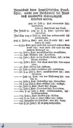 Verzeichnis der hauptsächlichsten Druckfehler...