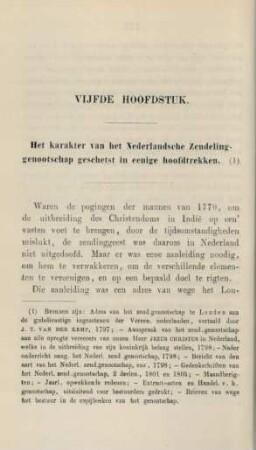 Vijfde hoofdstuk. Het karakter van het Nederlandsche Zendelinggenootschap geschetst in eenige hoofdtrekken