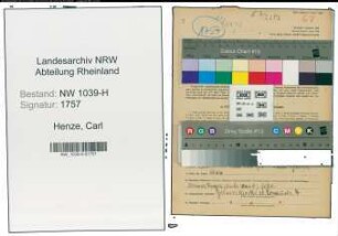 Entnazifizierung Carl Henze , geb. 09.03.1894 (Schreiner)