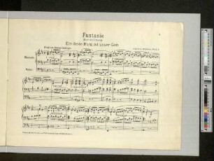 Fantasie über den Choral : Eine feste Burg ist unser Gott.