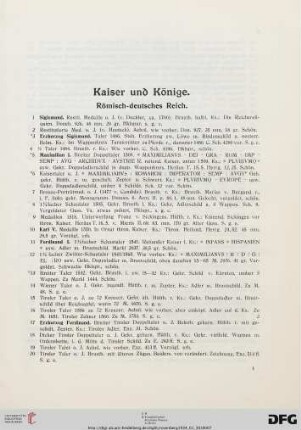 Kaiser und Könige (Nr. 1-233)