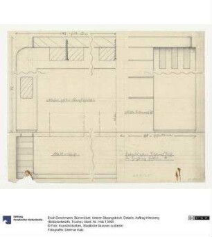 Büromöbel, kleiner Sitzungstisch, Details (Auftrag Herzberg)