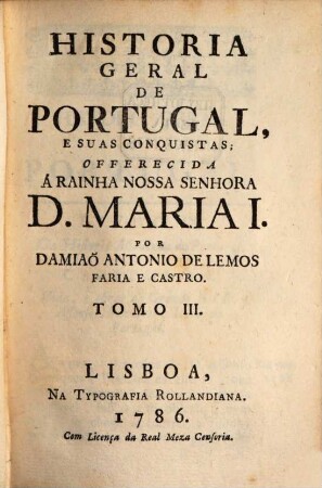 Historia Geral De Portugal, E Suas Conquistas, 3
