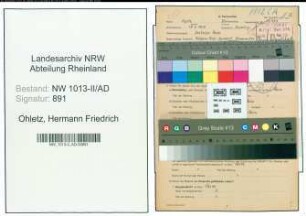 Entnazifizierung Hermann Friedrich Ohletz , geb. 18.03.1909 (Kaufmaennischer Angestellter)