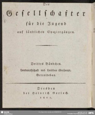 3: Landwirthschaft u. Landbau überhaupt, Getreidebau