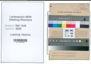 Entnazifizierung Hermnn Freiherr Von Lueninck , geb. 03.05.1893 (Landwirt)