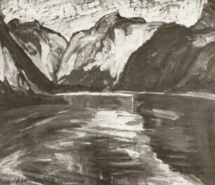 Gebirgslandschaft mit See