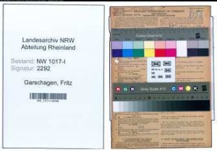 Entnazifizierung Fritz Garschagen , geb. 07.04.1904 (Betriebstechniker)