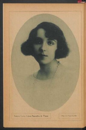 [Fotografía de] Señora Luisa López Saavedra de Thays