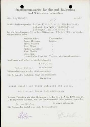 Kübler, Luise